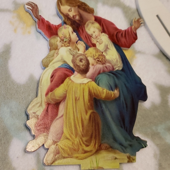 Set of 2 items/ 1 of Assisi & 1 of Jesus / Wood - Picture 4 of 8